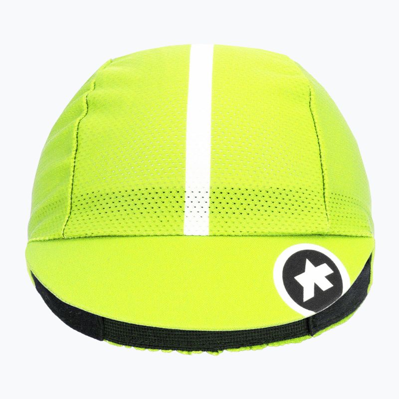 Căciulă de ciclism sub cască cu vizieră ASSOS Cap galbenă P13.70.755.3F.OS 2