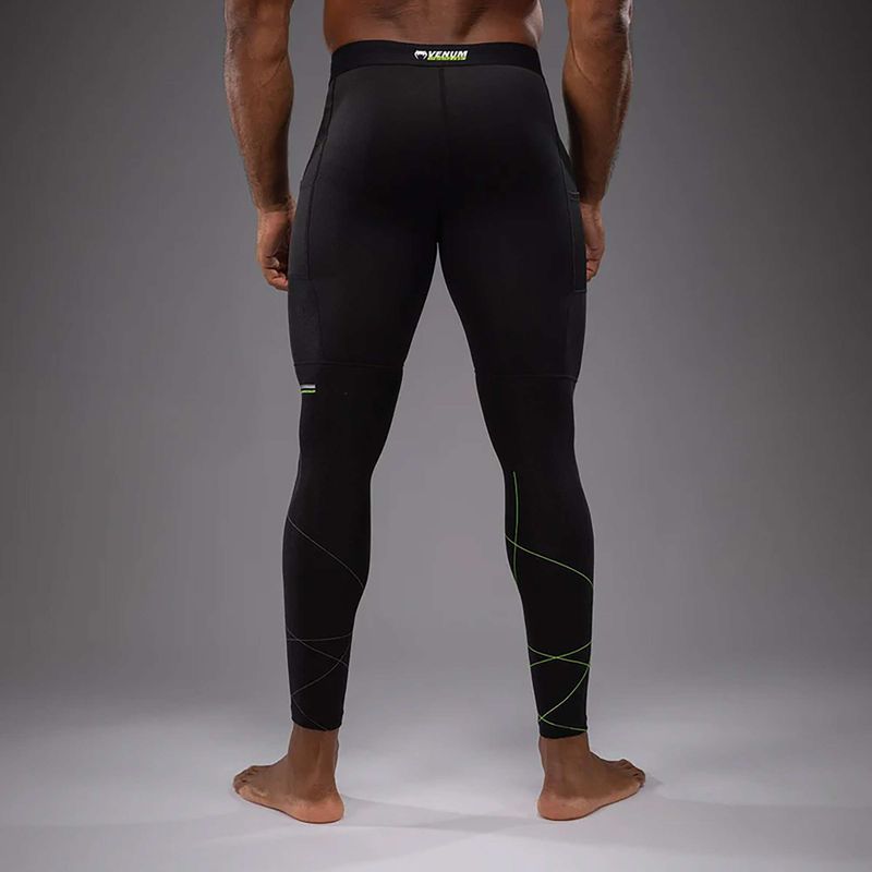 Colanți de antrenament pentru bărbați Venum Training Camp 4.0 black/neo green 3