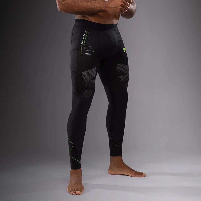 Colanți de antrenament pentru bărbați Venum Training Camp 4.0 black/neo green 5