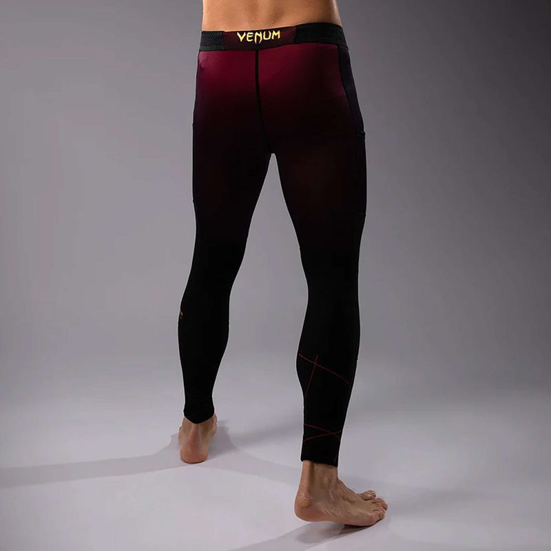 Colanți de antrenament pentru bărbați Venum Tactical XT Spats black/burgundy/gold 3