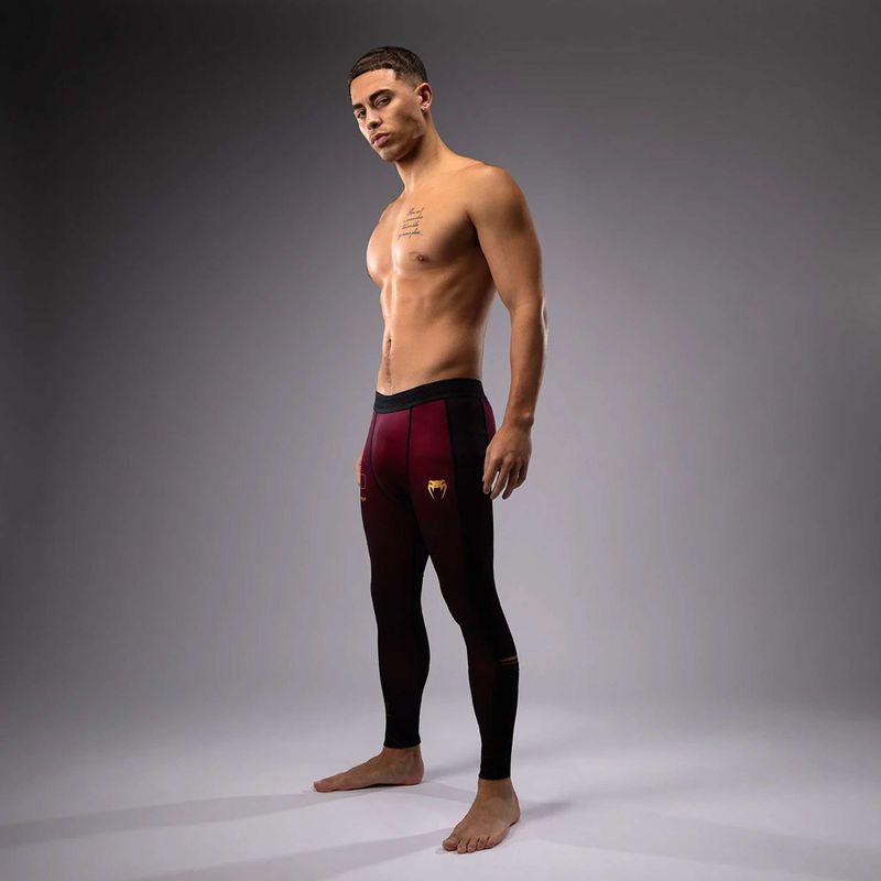 Colanți de antrenament pentru bărbați Venum Tactical XT Spats black/burgundy/gold 4