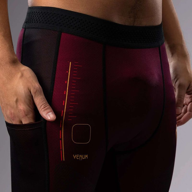 Colanți de antrenament pentru bărbați Venum Tactical XT Spats black/burgundy/gold 7