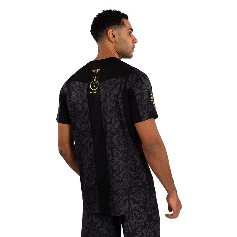 Tricou de antrenament pentru bărbați Venum x Ilia Topuria Unmatched Dry-Tech black/gold 2