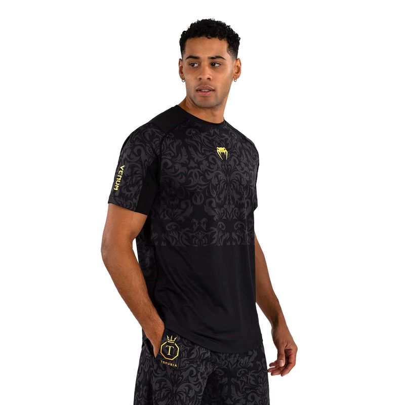 Tricou de antrenament pentru bărbați Venum x Ilia Topuria Unmatched Dry-Tech black/gold 3