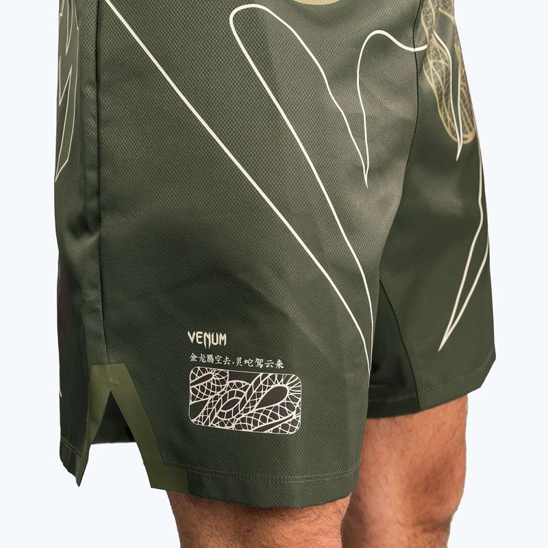 Pantaloni scurți de antrenament pentru bărbați Venum Serpenti Fight khaki/bronze/ivory 6
