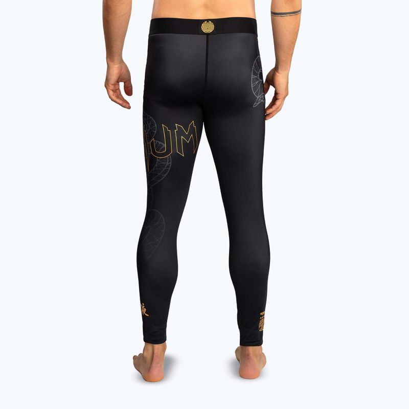Colanți de antrenament pentru bărbați Venum Serpenti Spats black/silver/gold 3