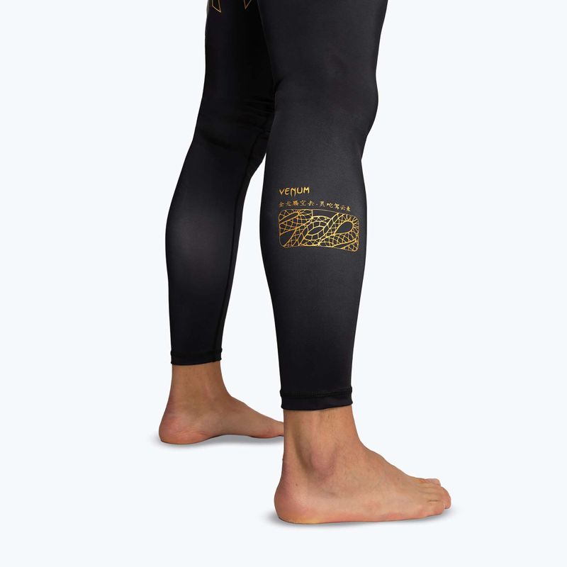 Colanți de antrenament pentru bărbați Venum Serpenti Spats black/silver/gold 7