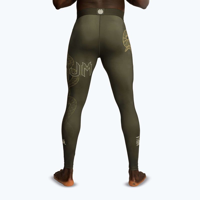 Colanți de antrenament pentru bărbați Venum Serpenti Spats khaki/bronze/ivory 3