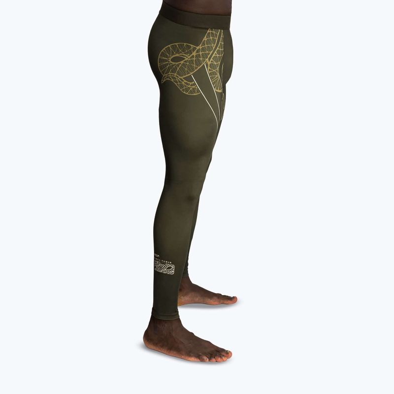 Colanți de antrenament pentru bărbați Venum Serpenti Spats khaki/bronze/ivory 5