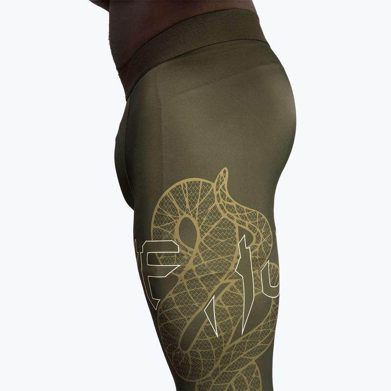 Colanți de antrenament pentru bărbați Venum Serpenti Spats khaki/bronze/ivory 6