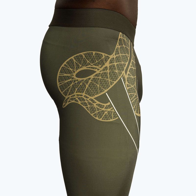 Colanți de antrenament pentru bărbați Venum Serpenti Spats khaki/bronze/ivory 7