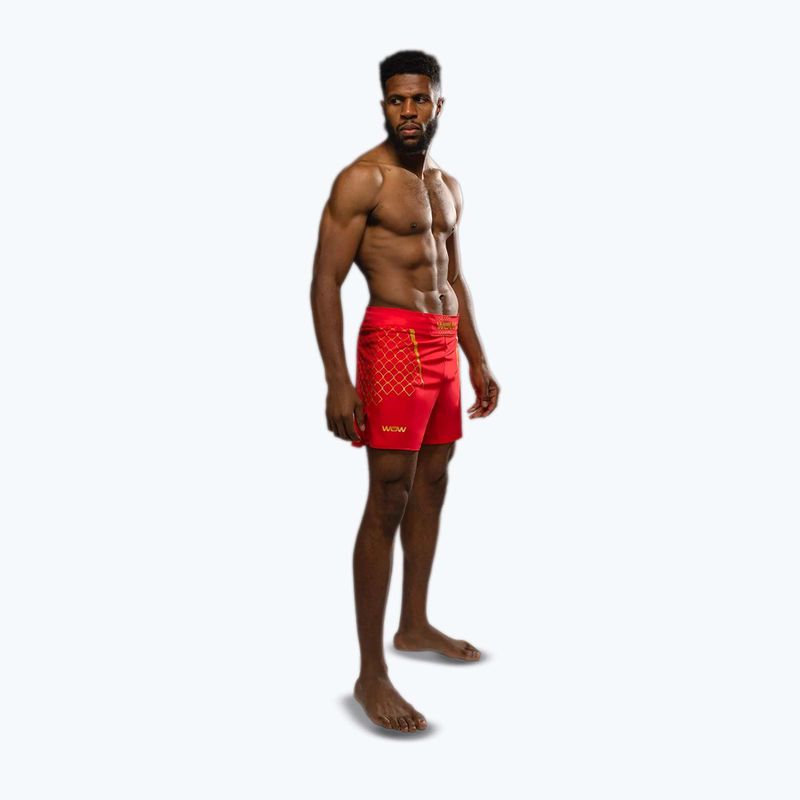 Pantaloni scurți de antrenament pentru bărbați Venum X WOW FC fury red/gold 2