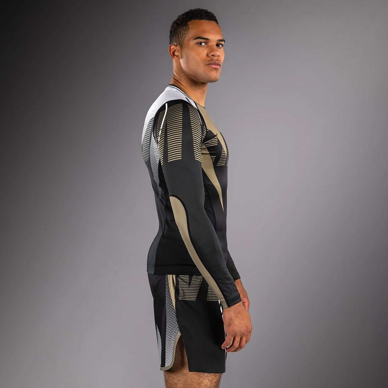 Rashguard longsleeve pentru bărbați Venum Adrenaline Rashguard black/sand 4