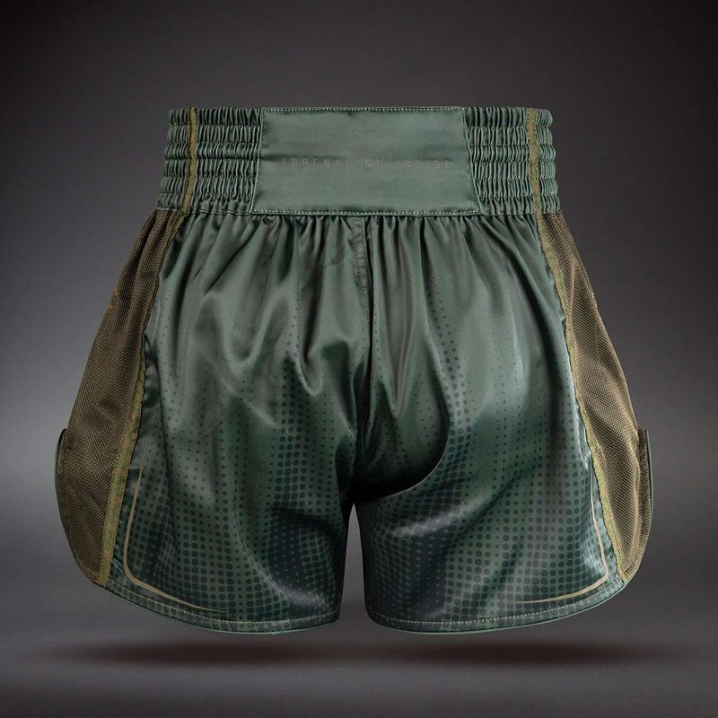 Pantaloni scurți de antrenament Venum Stealth Muay Thai Khaki/Dark Green 2