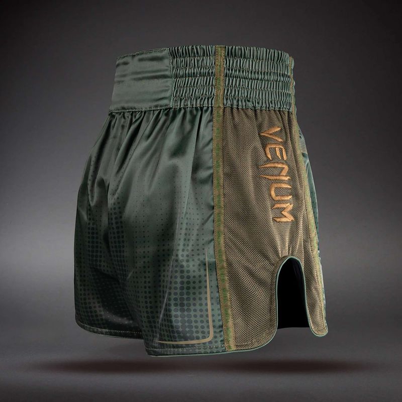 Pantaloni scurți de antrenament Venum Stealth Muay Thai Khaki/Dark Green 4