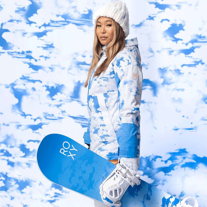 Jachetă de snowboard pentru femei ROXY Chloe Kim nori albastru azur 8