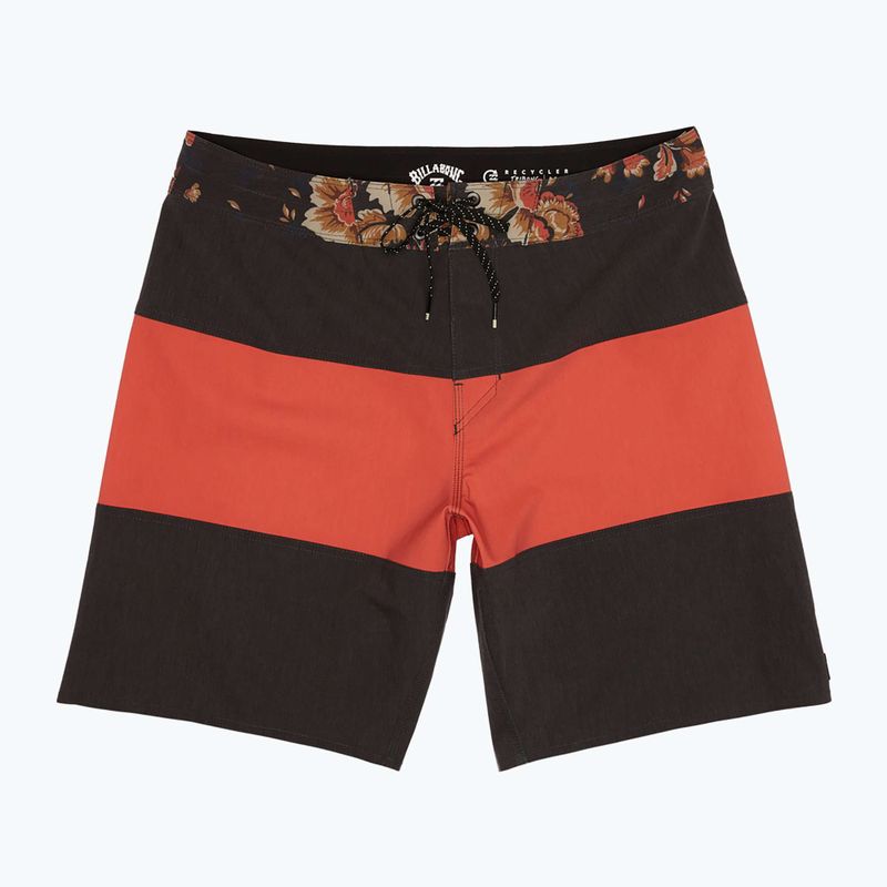 Billabong Tribong Pro pentru bărbați, pantaloni scurți de înot roșii spălați 5