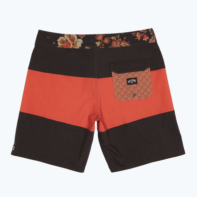 Billabong Tribong Pro pentru bărbați, pantaloni scurți de înot roșii spălați 6