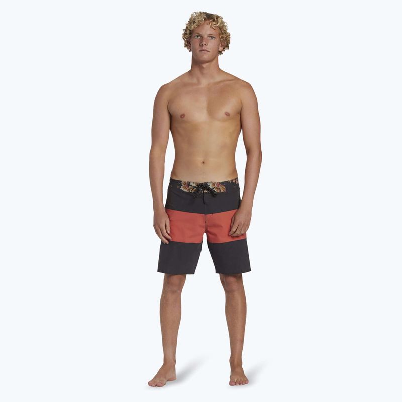 Billabong Tribong Pro pentru bărbați, pantaloni scurți de înot roșii spălați 2