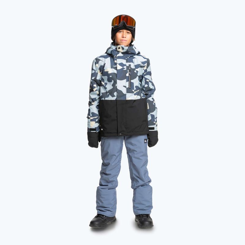 Geacă de snowboard pentru copii Quiksilver Mission Printed Block puzzle camo ice flow 2