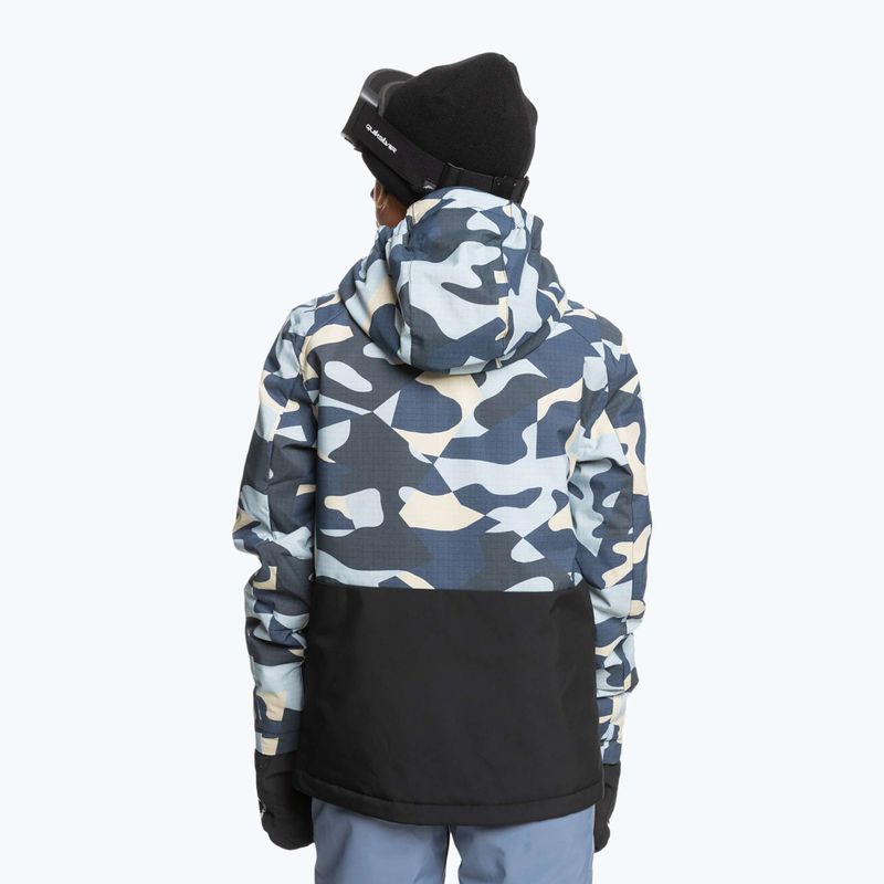 Geacă de snowboard pentru copii Quiksilver Mission Printed Block puzzle camo ice flow 3