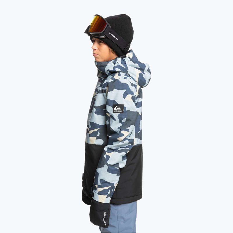 Geacă de snowboard pentru copii Quiksilver Mission Printed Block puzzle camo ice flow 4