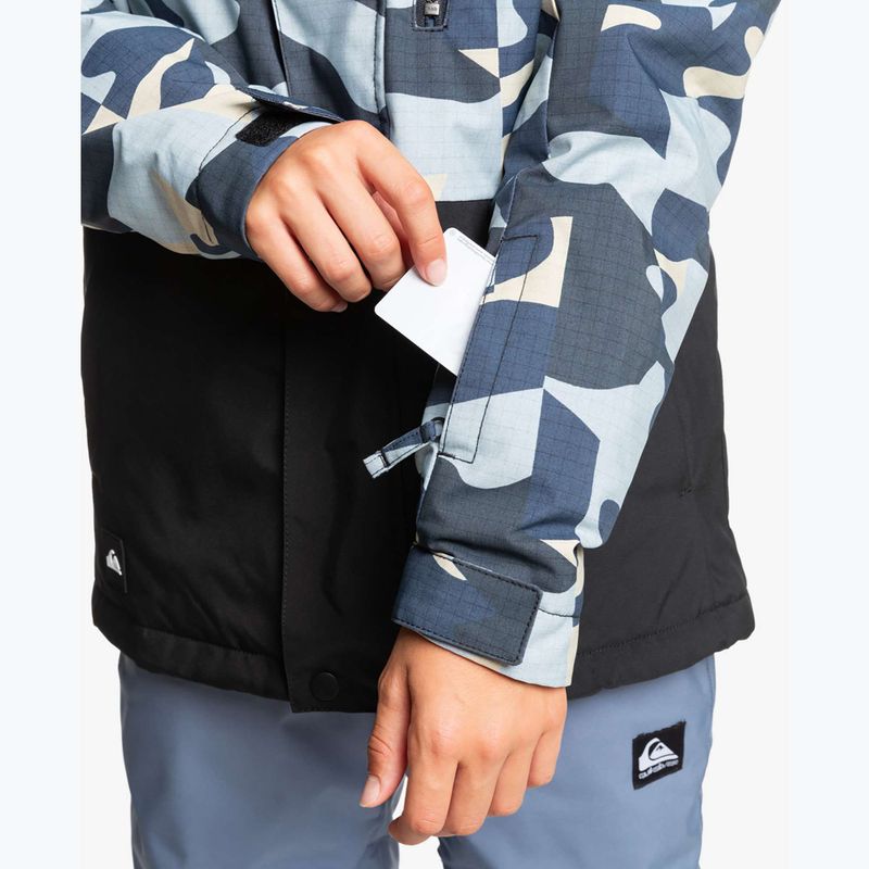 Geacă de snowboard pentru copii Quiksilver Mission Printed Block puzzle camo ice flow 6