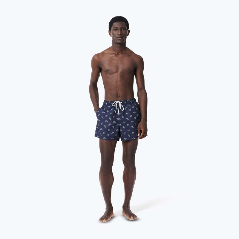 Pantaloni scurți de baie pentru bărbați  Lacoste MH7188 navy blue/multico 2
