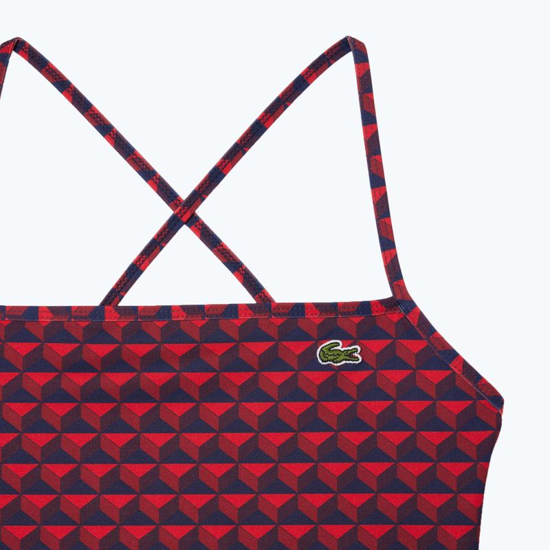 Lacoste costum de baie o piesă pentru femei MF7264 penumbra / alizarin / roșu 2