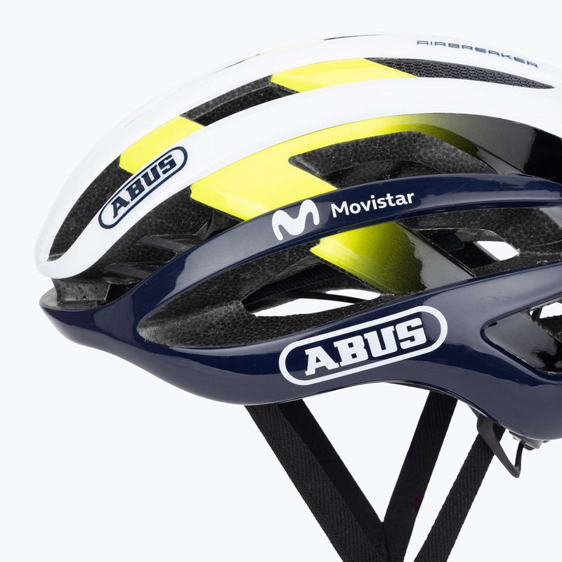 Cască de ciclism ABUS AirBreaker Movistar Team 24 navy/yellow/white 7