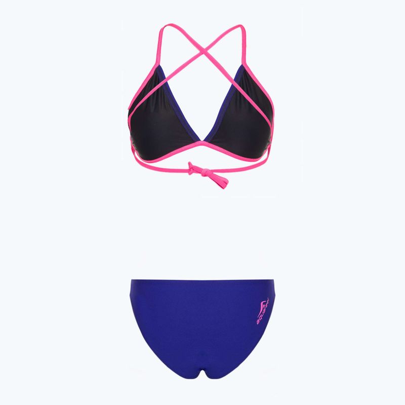 Costum de baie din două piese aquafeel Sun Bikini blue pink flames 2