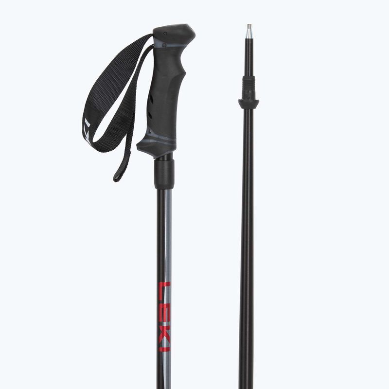 Bețe de schi LEKI Hot Shot anodized black/eloxal gray/eloxal red 3