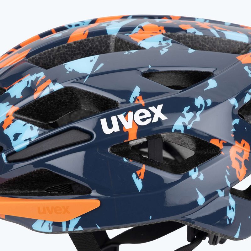 Cască de ciclism pentru copii UVEX Air Wing 2 papaya/bubble blue 7