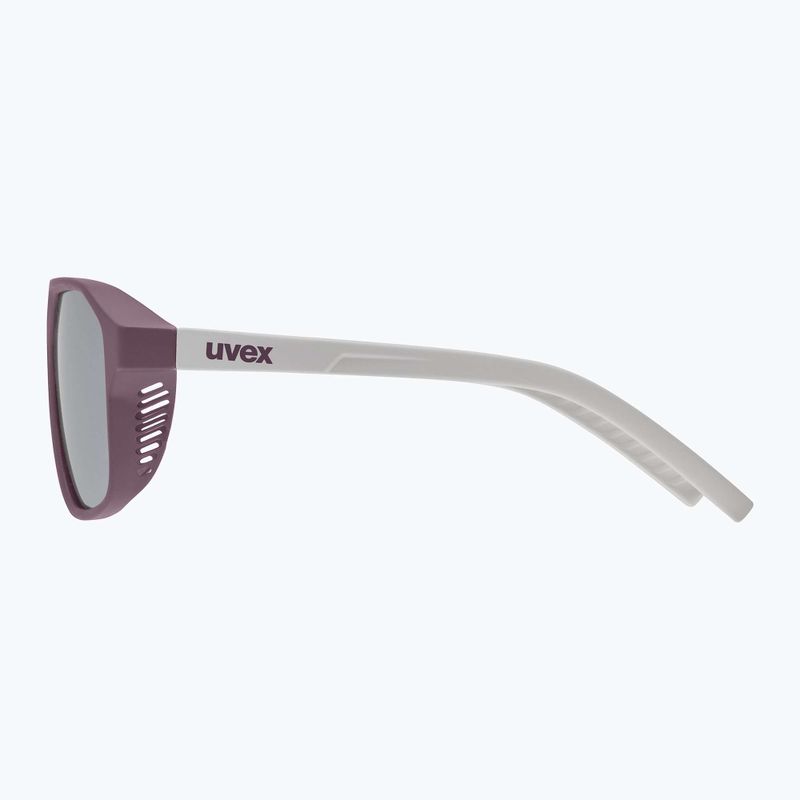 Ochelari de soare pentru copii UVEX Cosmic Jr cranberry/grey matt/mirror silver 5