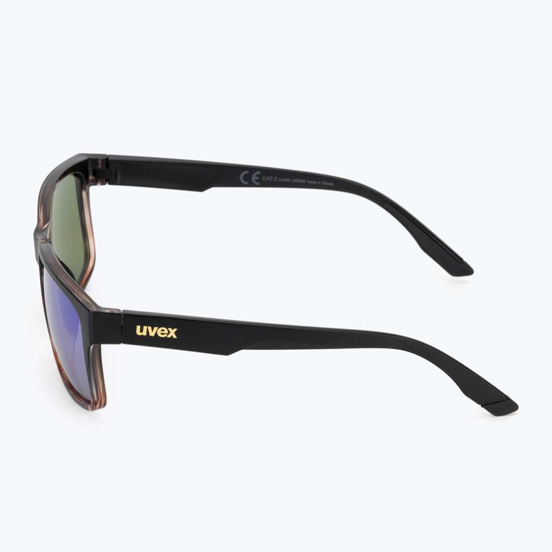 Ochelari de soare UVEX Poise black demi matt/mirror green 4