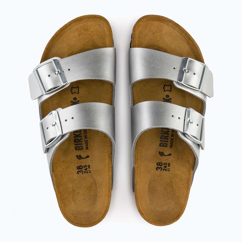 Papuci pentru femei BIRKENSTOCK Arizona BF Narrow silver 8
