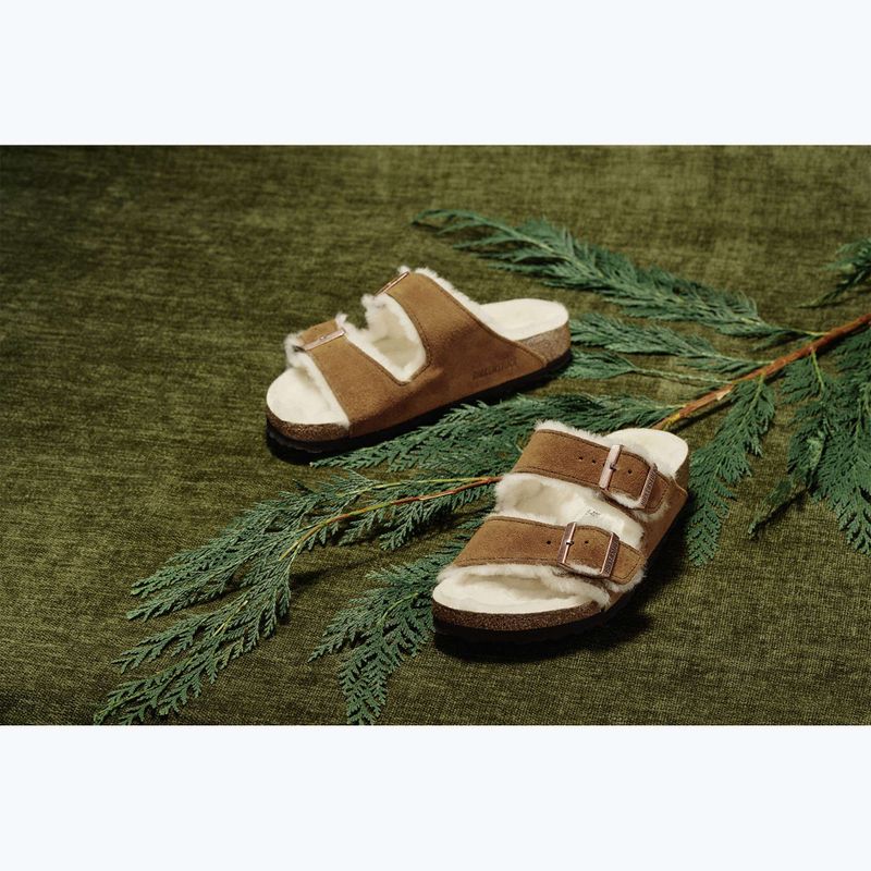 Papuci BIRKENSTOCK Arizona Shearling SL Regular mink 8