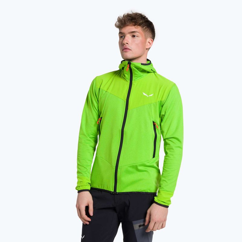 Salewa bărbați Agner Hybrid PL/DST FZ Hoody hanorac polar cu glugă verde 00-0000027371
