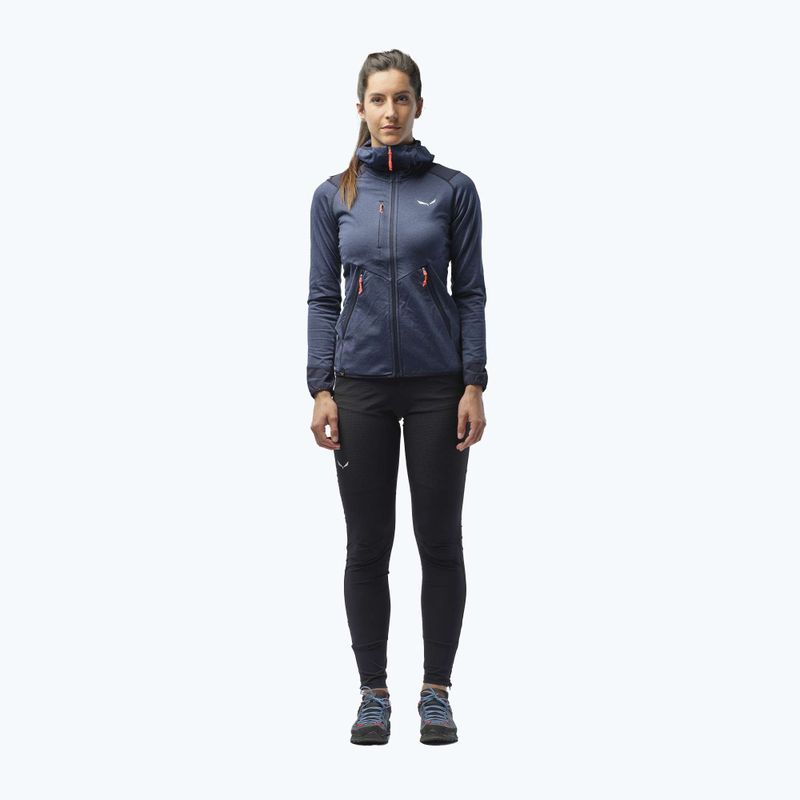 Pulover cu glugă pentru femei Salewa Agner Hybrid PL/DST FZ Hoody albastru marin 00-0000027372 2