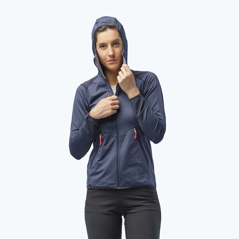 Pulover cu glugă pentru femei Salewa Agner Hybrid PL/DST FZ Hoody albastru marin 00-0000027372 5