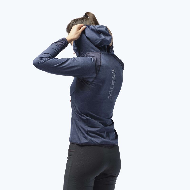 Pulover cu glugă pentru femei Salewa Agner Hybrid PL/DST FZ Hoody albastru marin 00-0000027372 6