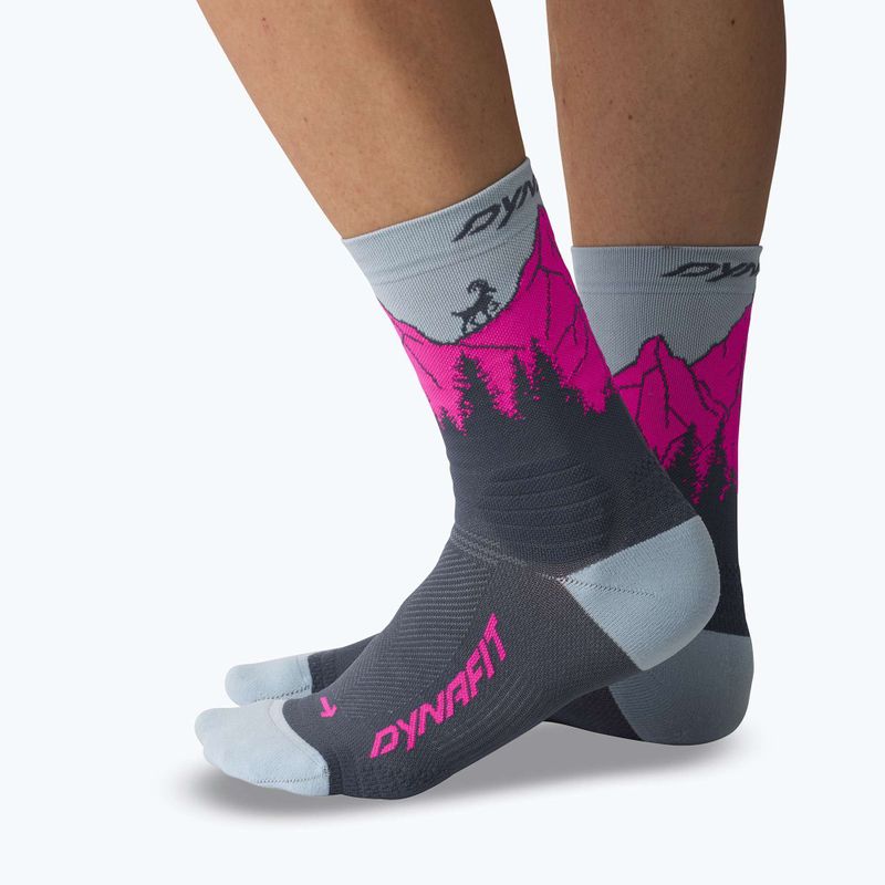 Șosete DYNAFIT Traverse Crew cinder pink glo/6070 7