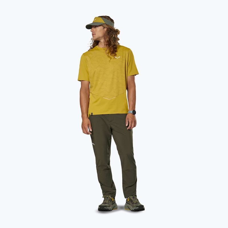 Tricou pentru bărbați Salewa Pedroc Tech Dry olive oil 2