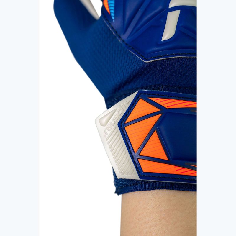 Mănuși de portar pentru copii Reusch Attrakt Starter Solid Junior sharp blue/white/shocking orange 8