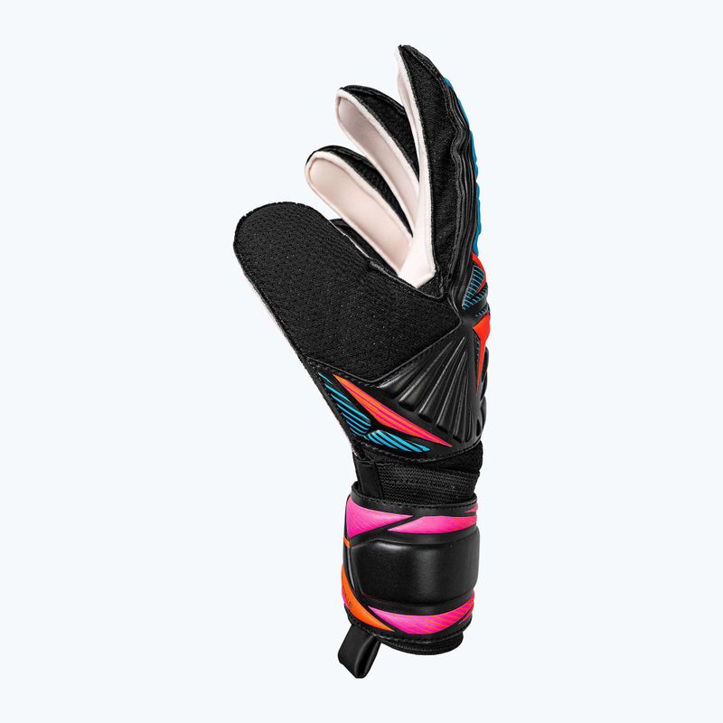 Mănuși de portar Reusch Attrakt Solid black/aqua blue/shocking orange 4
