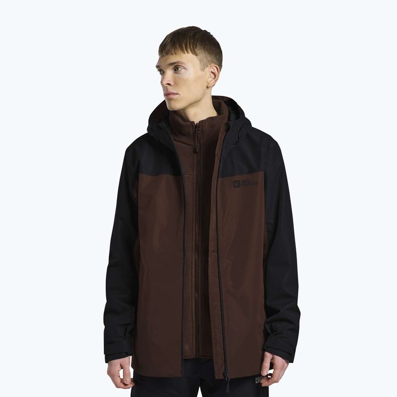 Geacă 3în1 pentru bărbați Jack Wolfskin Taubenberg 3In1 hot choc 4