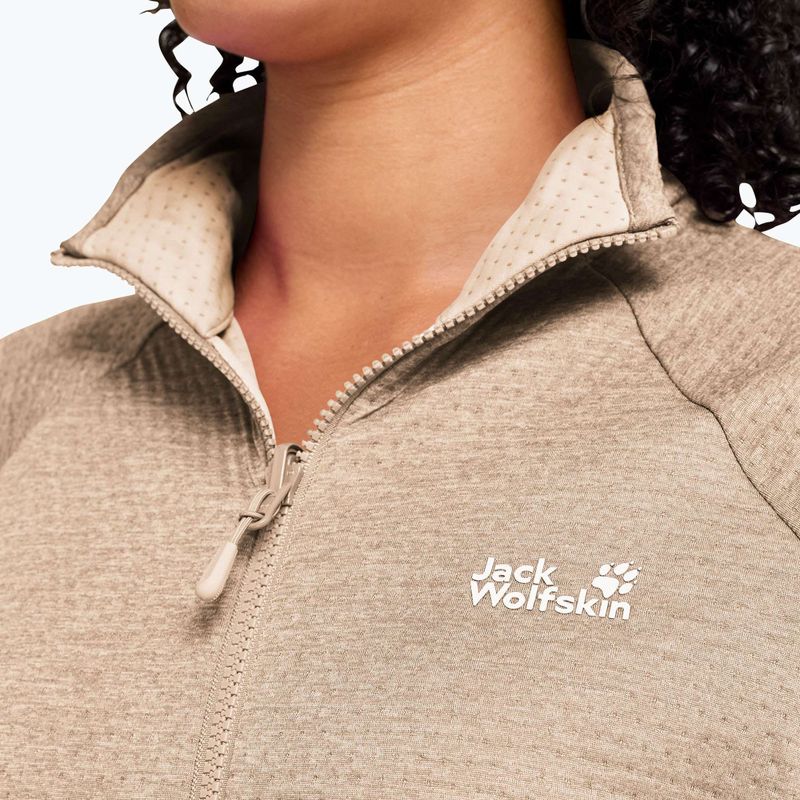 Bluză fleece pentru femei Jack Wolfskin Anytrail Full Zip oat 4