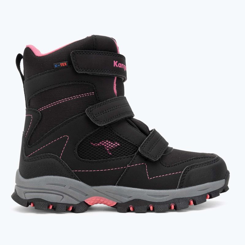 Ghete de zăpadă pentru copii KangaROOS K-Robi KTX jet black/daisy pink 2