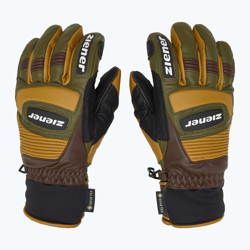 Mănuși de schi pentru bărbați  ZIENER Guard GTX + Gore Grip PR alpine dark/brown 4