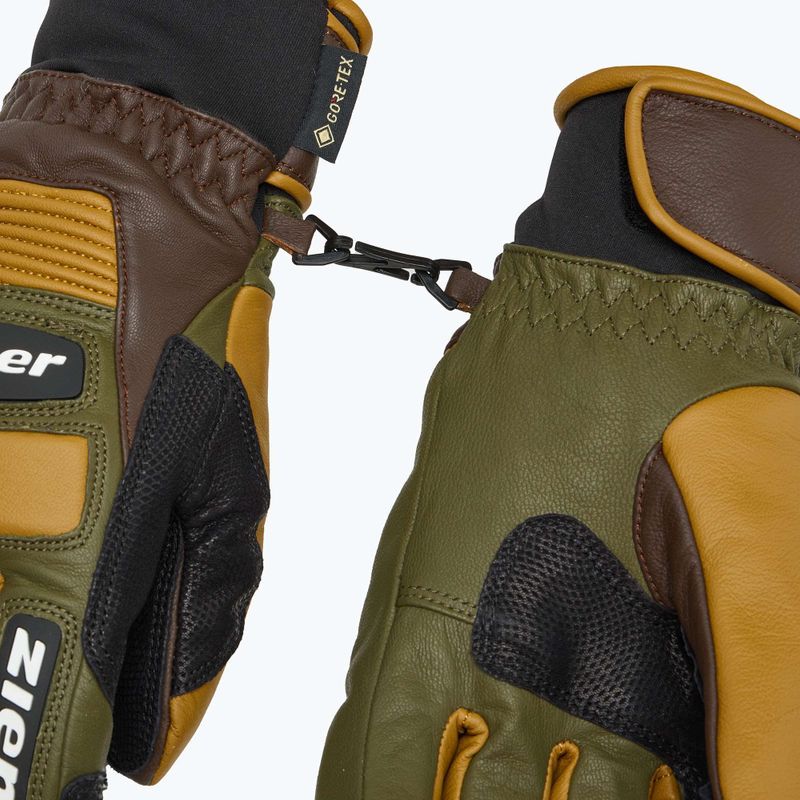 Mănuși de schi pentru bărbați  ZIENER Guard GTX + Gore Grip PR alpine dark/brown 6